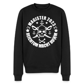 Magister 2023 Piraten Design - Männer Premium Bio Pullover - Schwarz - Vorne - Nico (187cm)