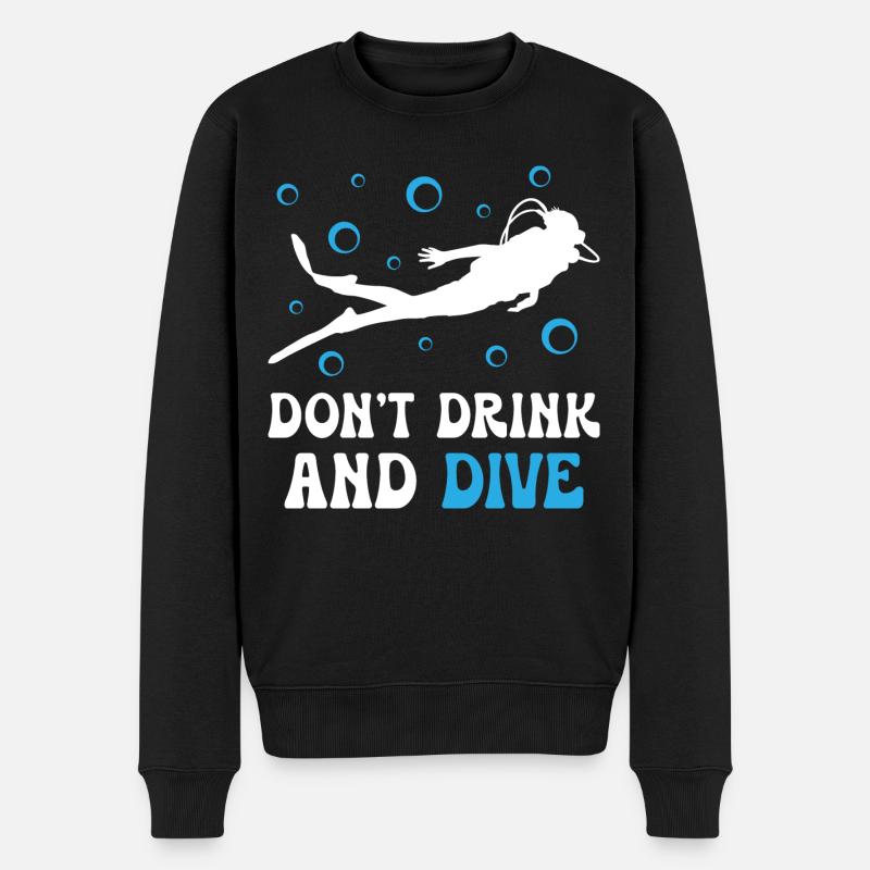 Dont Dring And Dive - Men's Premium Organic Jumper - black
