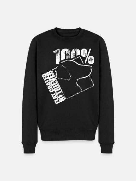FLAT COATED RETRIEVER 100 - Men's Premium Organic Jumper - black