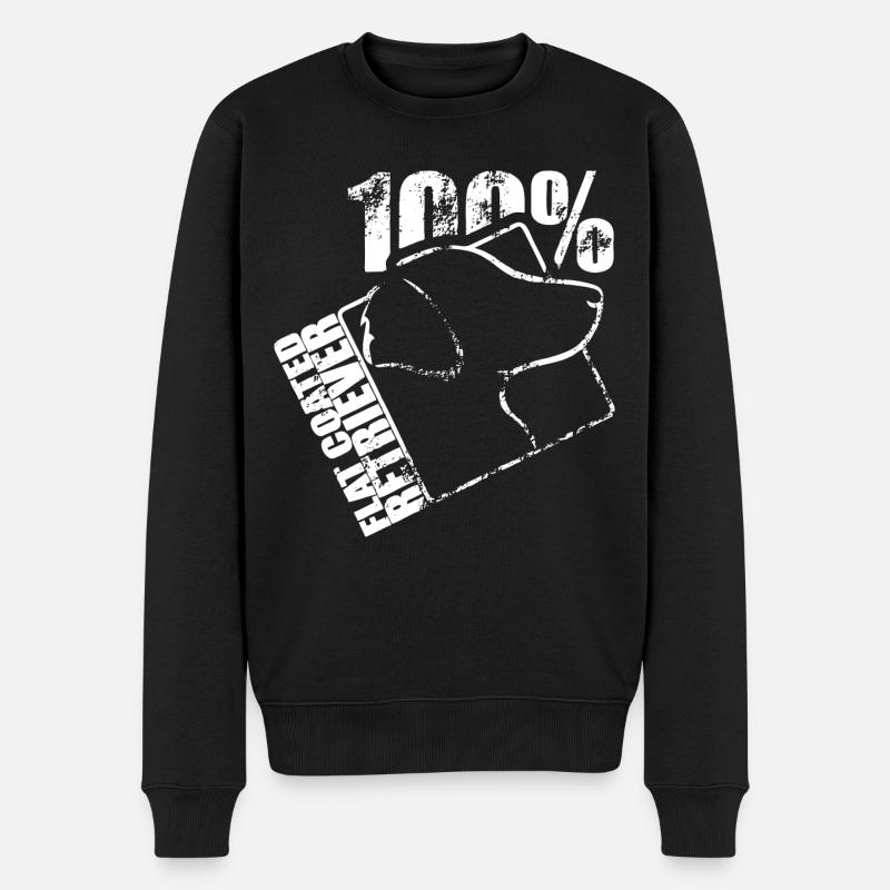 FLAT COATED RETRIEVER 100 - Männer Premium Bio Pullover - Schwarz