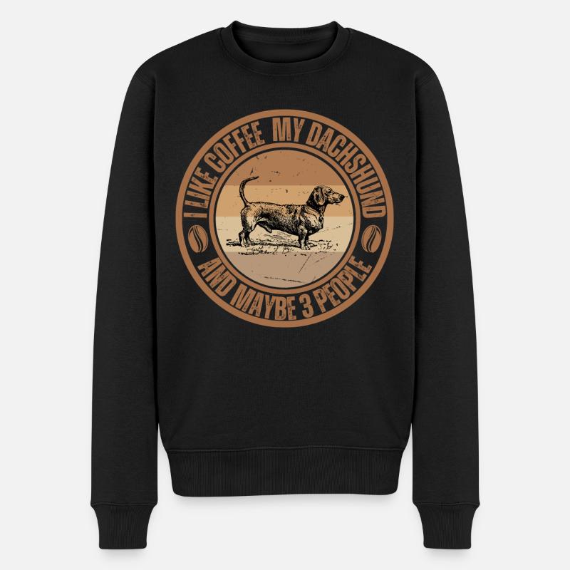 Teckel Café Chien Café - Pull Premium bio Homme - noir
