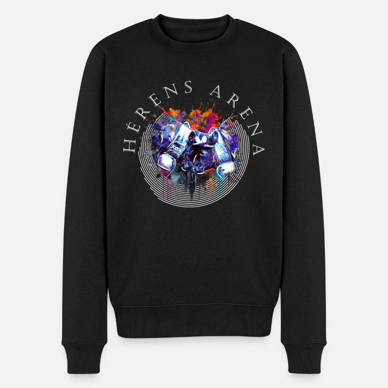 Herens Arena, vache d'hérens - Pull Premium bio Homme - noir