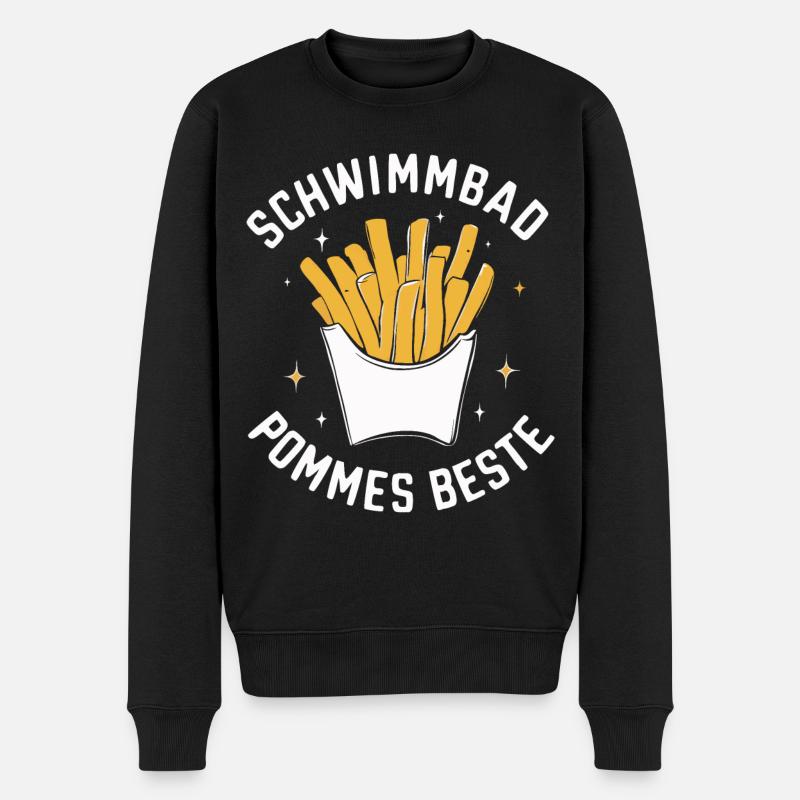 Frites, frites, restauration rapide - Pull Premium bio Homme - noir