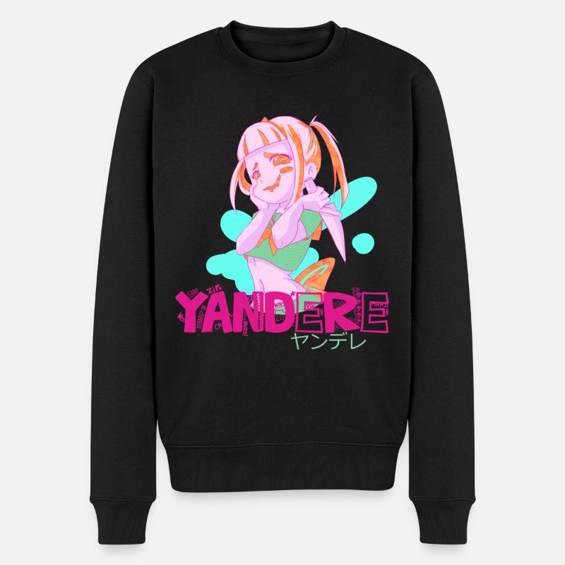 yandere - Männer Premium Bio Pullover - Schwarz