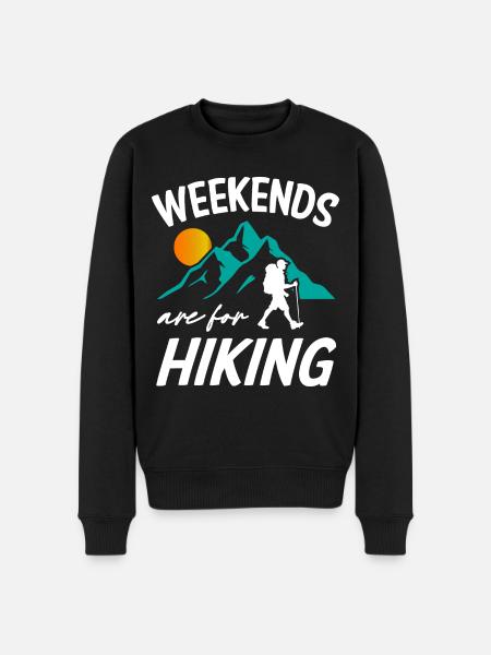 Weekends Are For Hiking - Men's Premium Organic Jumper - black