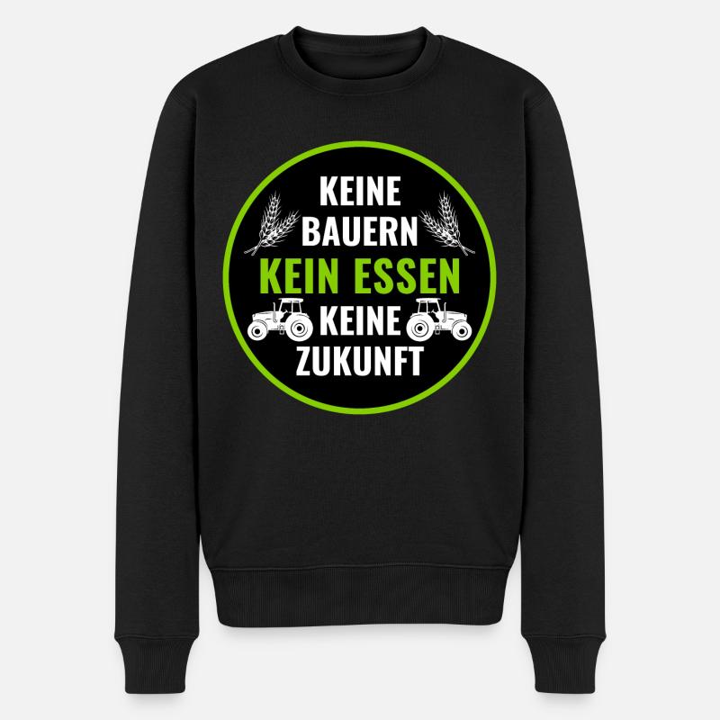 Bauerndemo Bauer Landwirt Bauern Protest Sprüche - Männer Premium Bio Pullover - Schwarz