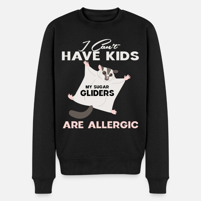 sugar, glider, gliders, love, cute, - Männer Premium Bio Pullover - Schwarz