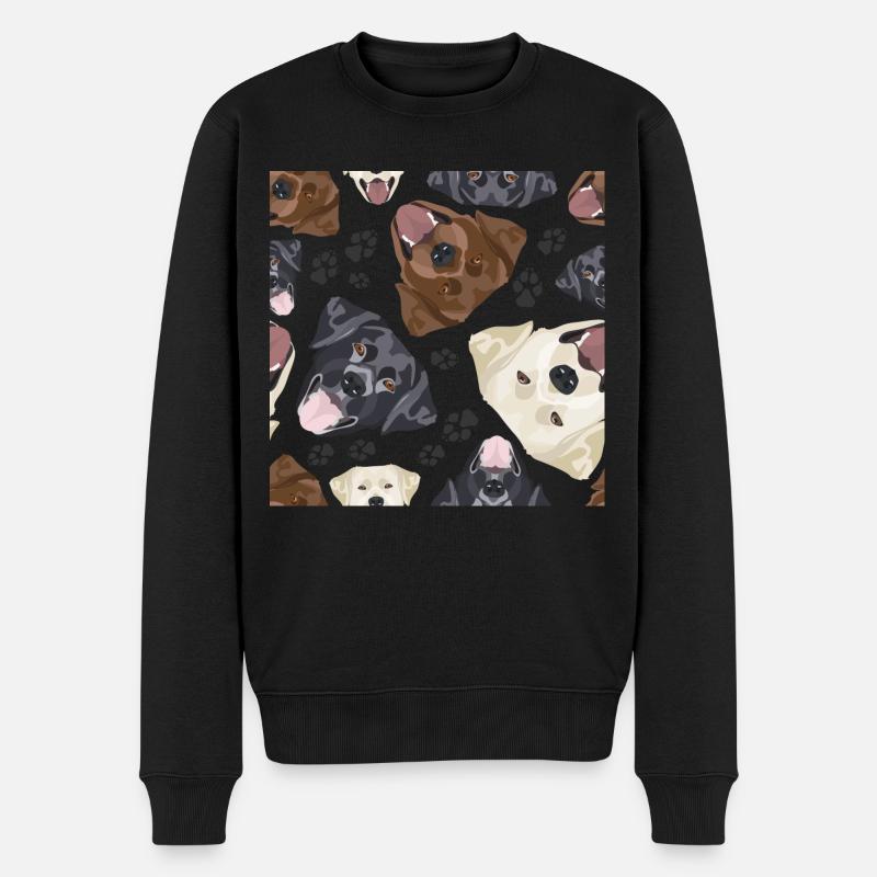 Joyeuse illustration Labrador - Pull Premium bio Homme - noir