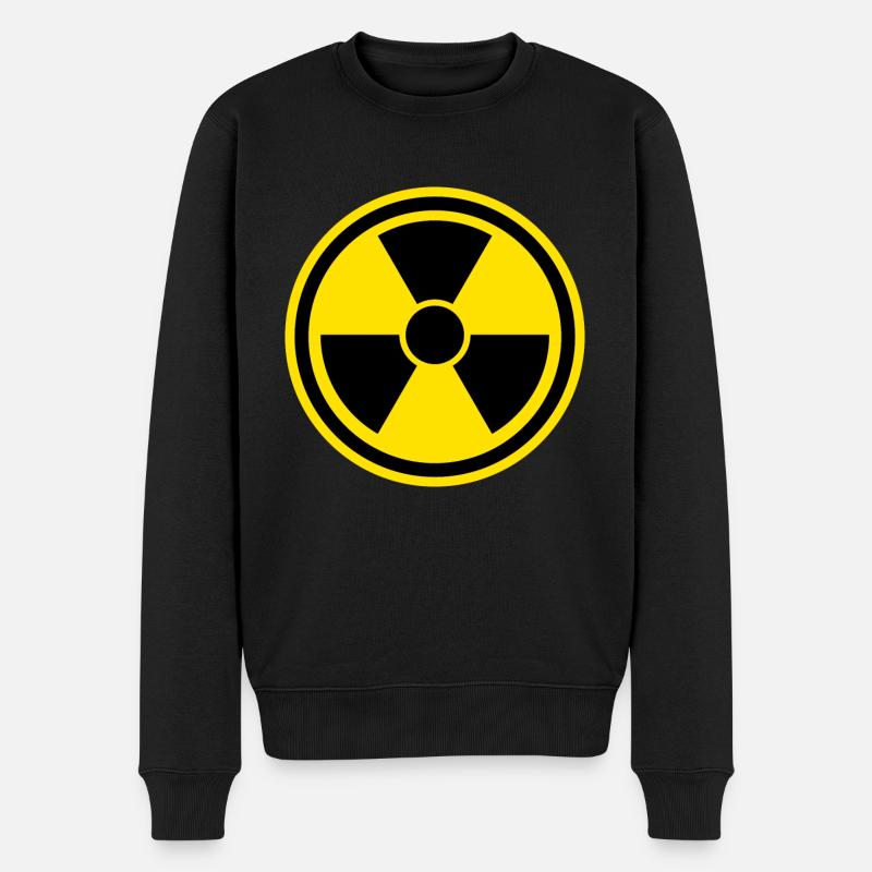 Warnschild Nuclear - Männer Premium Bio Pullover - Schwarz