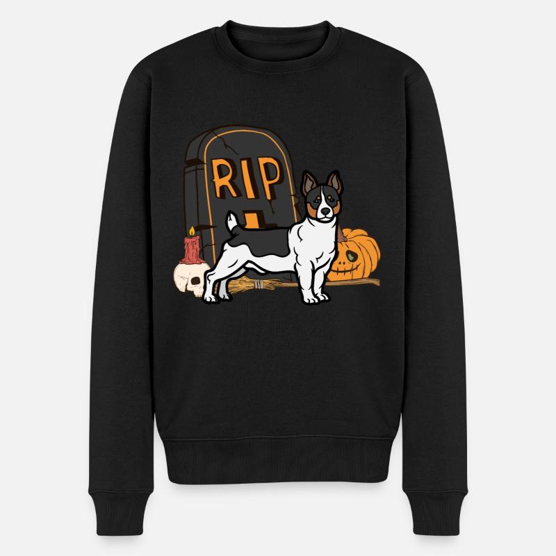 Süßer Teddy Roosevelt Terrier Halloween Hund - Männer Premium Bio Pullover - Schwarz