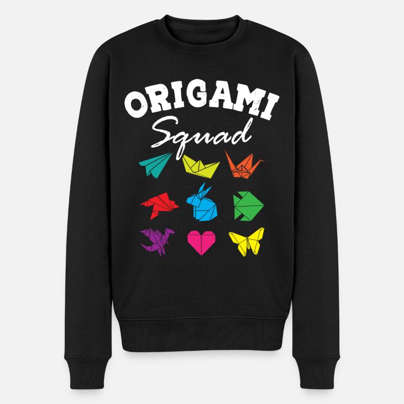 Escouade d’origami - Pull Premium bio Homme - noir