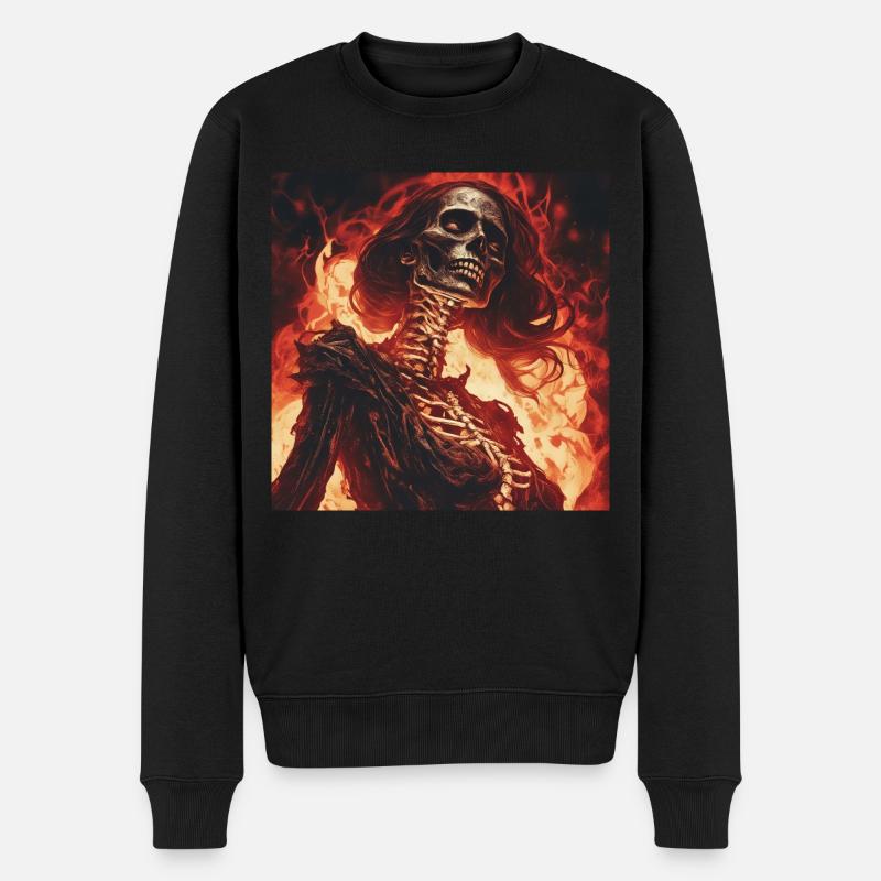Fille effrayante - Pull Premium bio Homme - noir