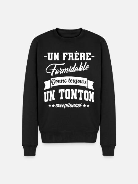 frère formidable tonton exceptionnel,oncle,cadeau - Pull Premium bio Homme - noir