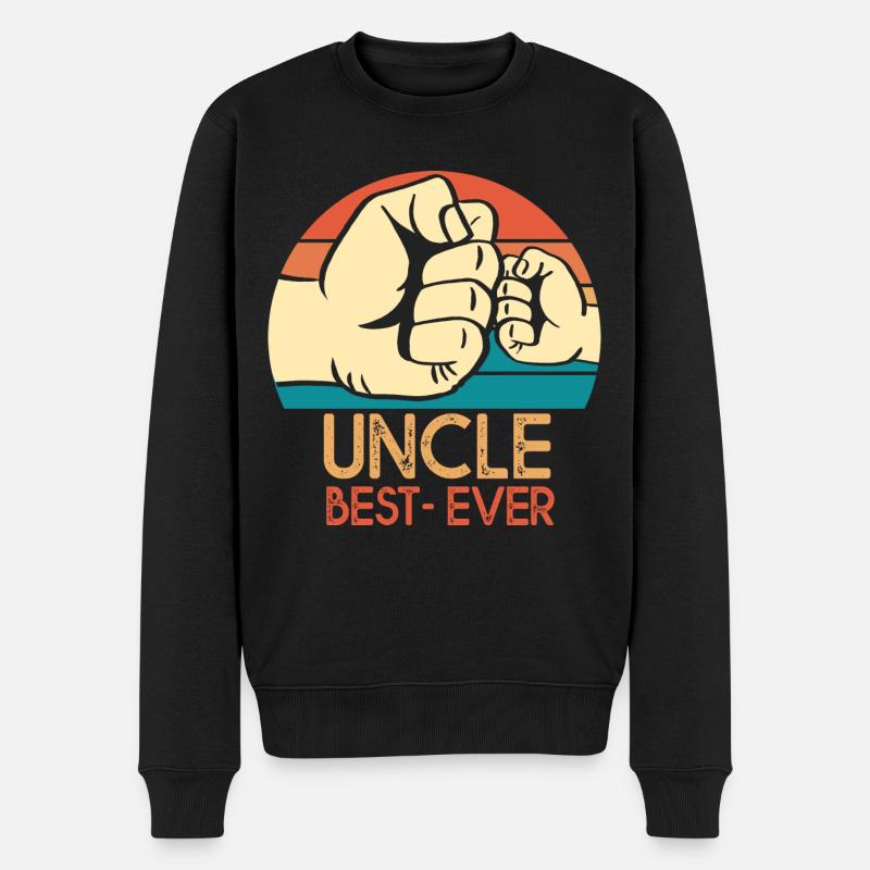 Geschenk Onkel Onkel bester Onkel aller Zeiten Onkel - Männer Premium Bio Pullover - Schwarz