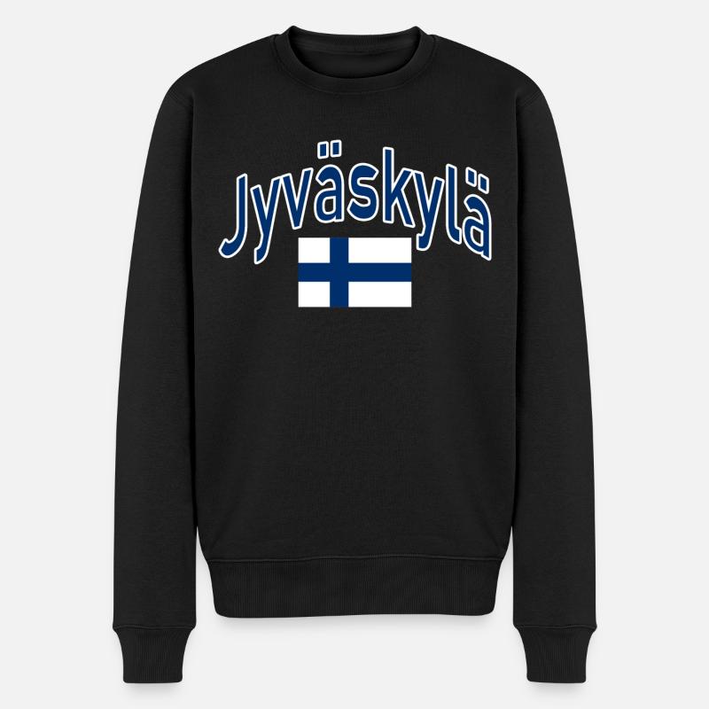 Jyväskylä drapeau finlandais - Pull Premium bio Homme - noir