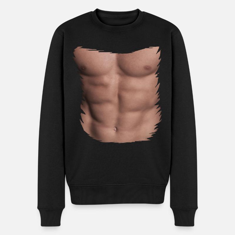 bodybuilder © - Männer Premium Bio Pullover - Schwarz