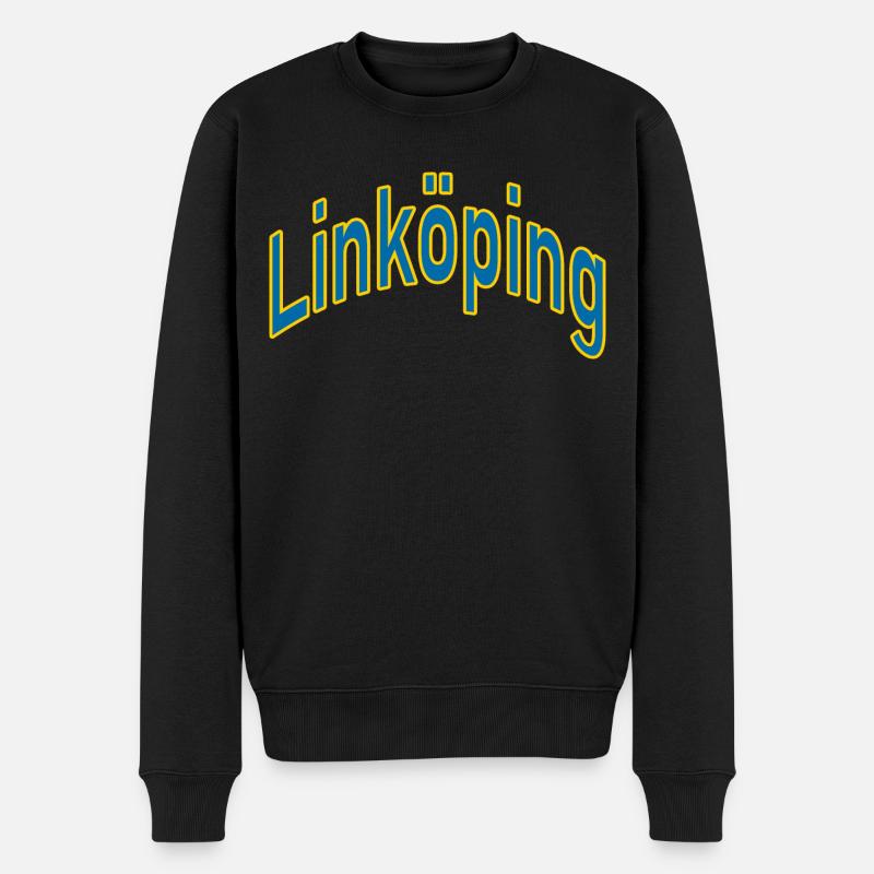 Linköping - Männer Premium Bio Pullover - Schwarz