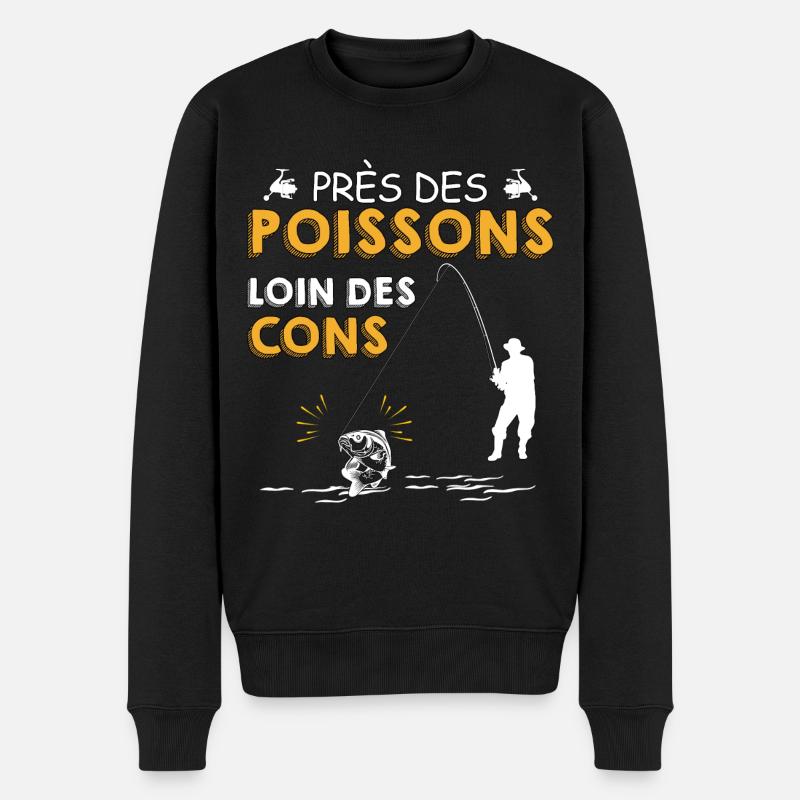 Peche pecheur pecheur Poissons - Pull Premium bio Homme - noir