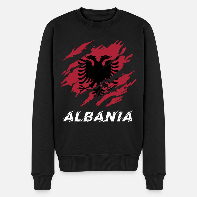 shqiptar - Männer Premium Bio Pullover - Schwarz