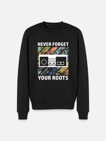 Gamer Controller Retrogamer Saying - Men's Premium Organic Jumper - black