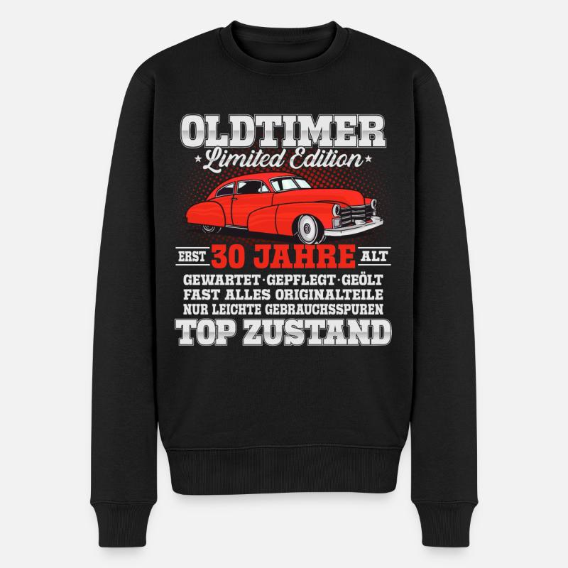 Oldtimer Baujahr 30 Jahre 30 Geburtstag Geschenk - Männer Premium Bio Pullover - Schwarz