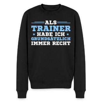 Fußballverein Handball Personal Trainer - Männer Premium Bio Pullover - Schwarz - Vorne - Nico (187cm)