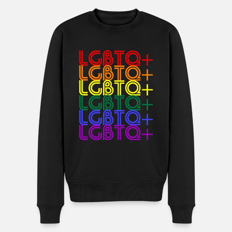 LGBTQ+ - Männer Premium Bio Pullover - Schwarz