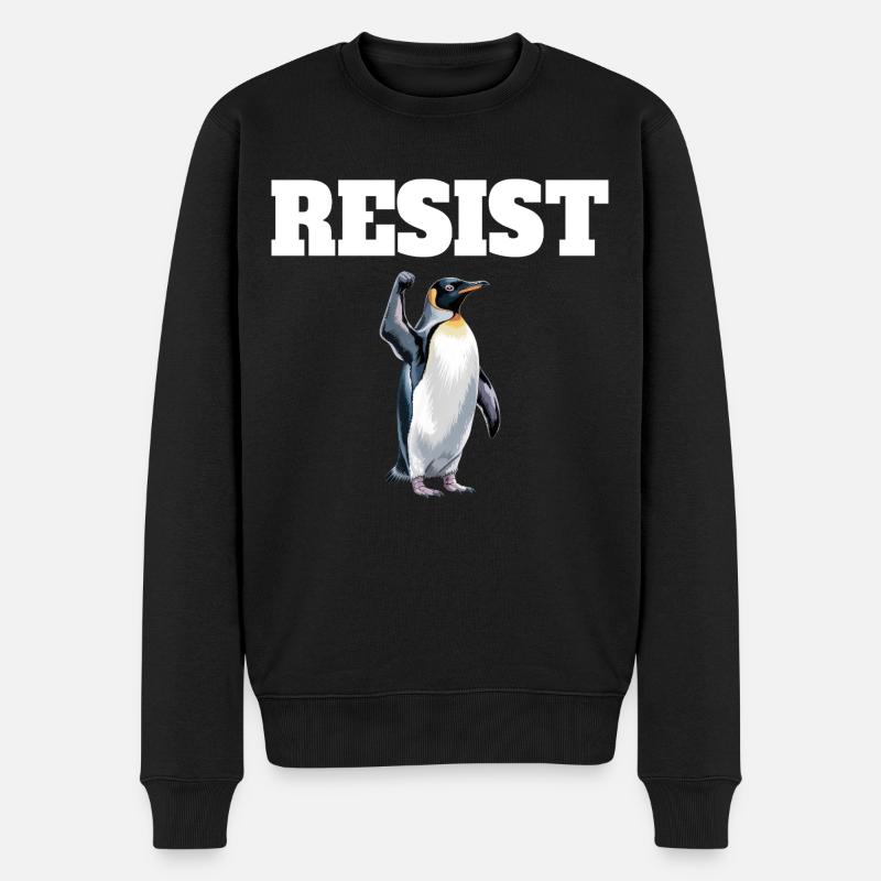 Pingouin Proteste Résistance Taxes - Pull Premium bio Homme - noir