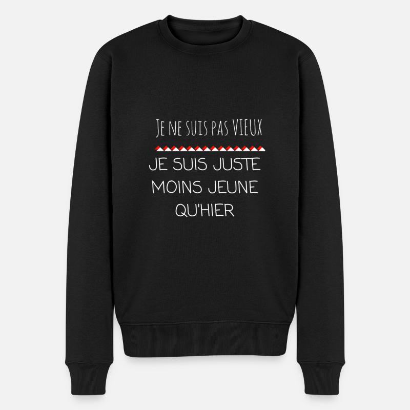 Je ne suis pas vieux - Pull Premium bio Homme - noir