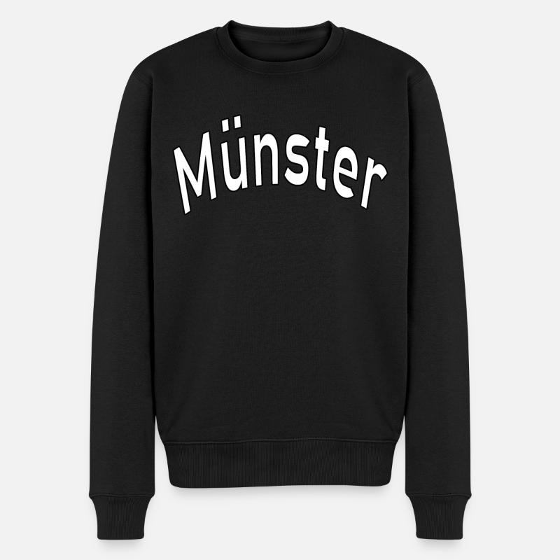 Münster - Männer Premium Bio Pullover - Schwarz