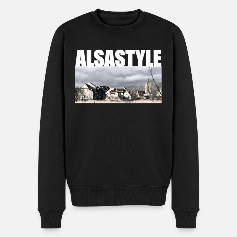 Alsastyle - Pull Premium bio Homme - noir