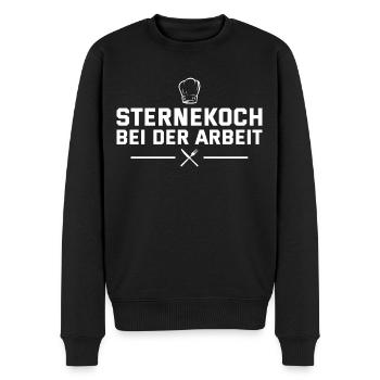 Sternekoch bei der Arbeit Hobbykoch Geschenk - Männer Premium Bio Pullover - Schwarz - Vorne - Nico (187cm)