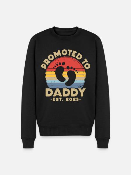Promu papa pour 2025 - Pull Premium bio Homme - noir