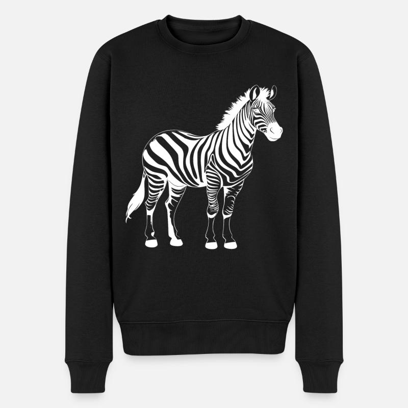 Zèbre blanc - Pull Premium bio Homme - noir