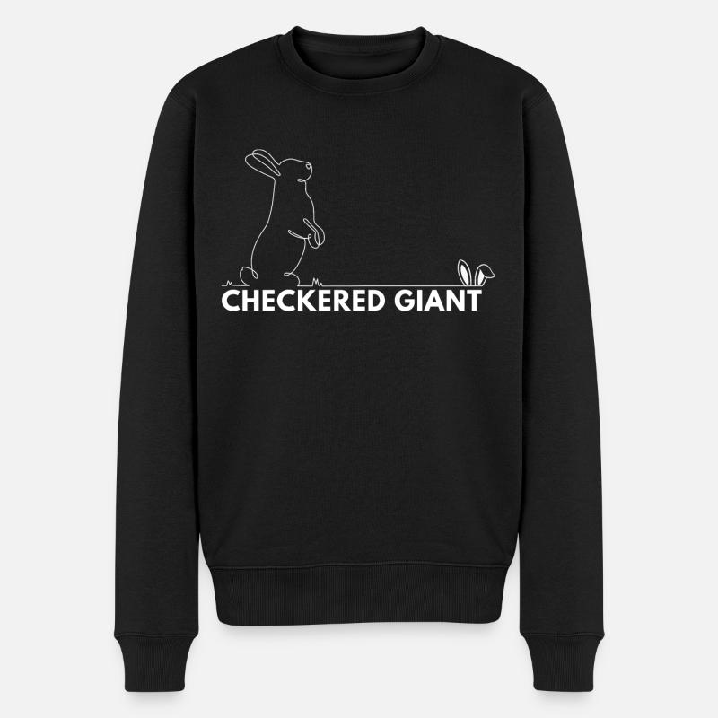 Géant à damier - Pull Premium bio Homme - noir