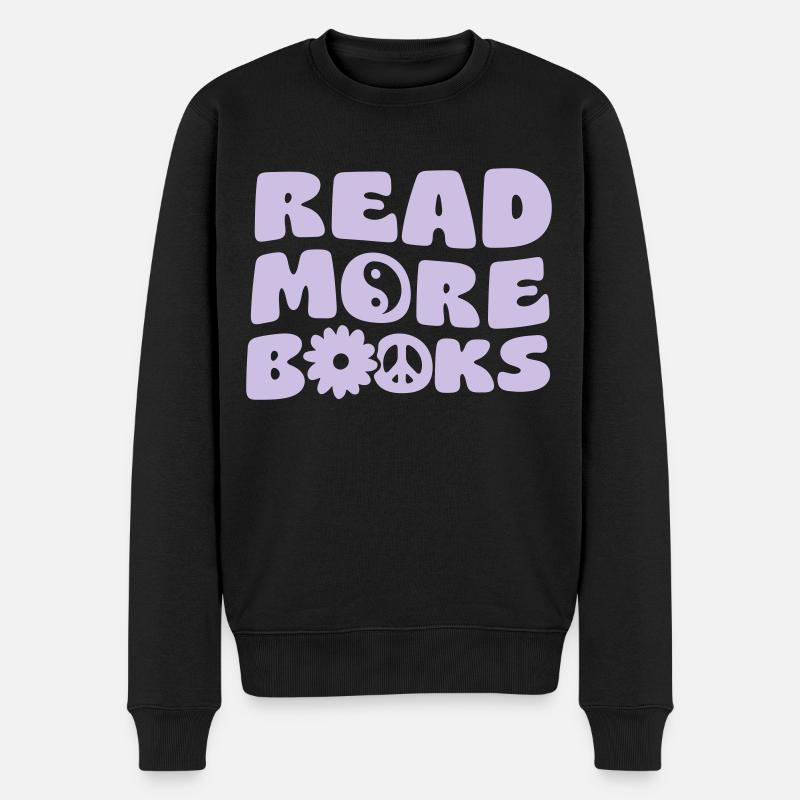 Lire plus de livres - Pull Premium bio Homme - noir