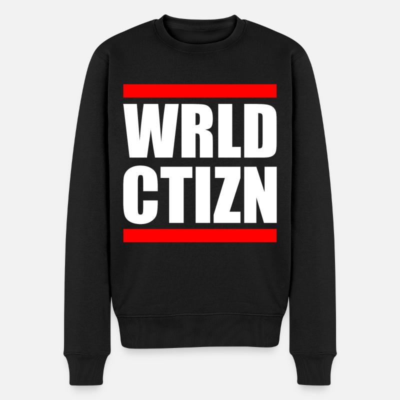 Wrld ctizn - world citizen - Pull Premium bio Homme - noir
