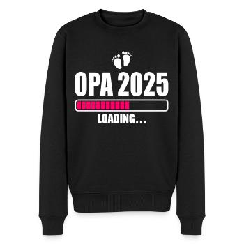 Opa 2025 - Männer Premium Bio Pullover - Schwarz - Vorne - Nico (187cm)