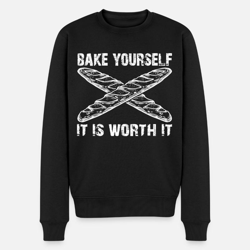 Selber backen lohnt sich - Männer Premium Bio Pullover - Schwarz