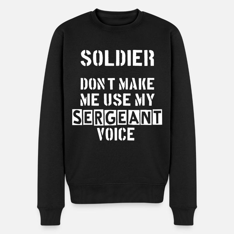 Sergeant. Soldat. Kamerad. Militär. - Männer Premium Bio Pullover - Schwarz