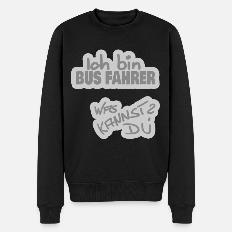 Busfahrer - Männer Premium Bio Pullover - Schwarz