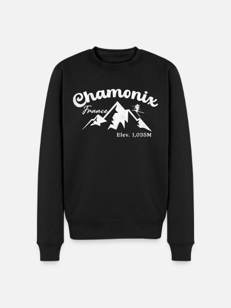 Chamonix English Alps - Men's Premium Organic Jumper - black