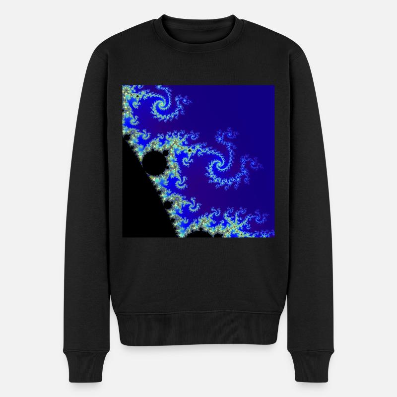 Fractal #205 - Pull Premium bio Homme - noir