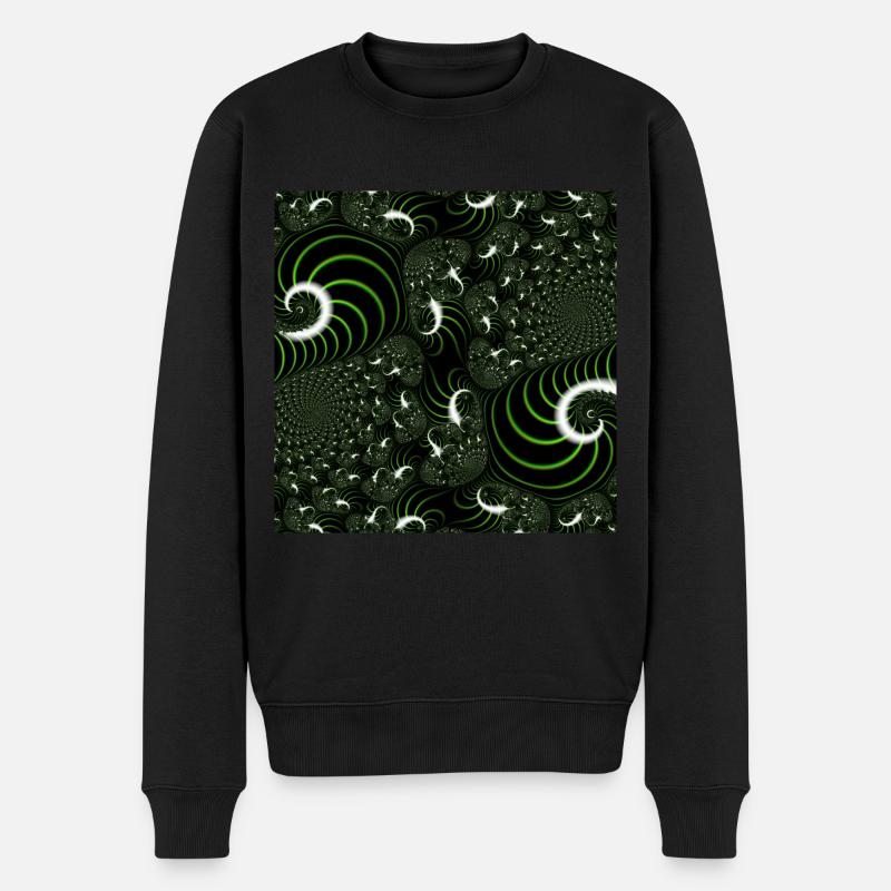 Fractal #63 - Pull Premium bio Homme - noir