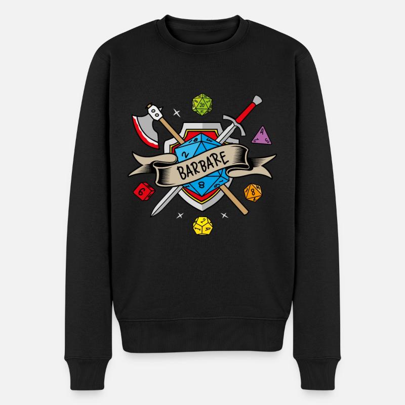 Barbare JDR & RPG - Pull Premium bio Homme - noir