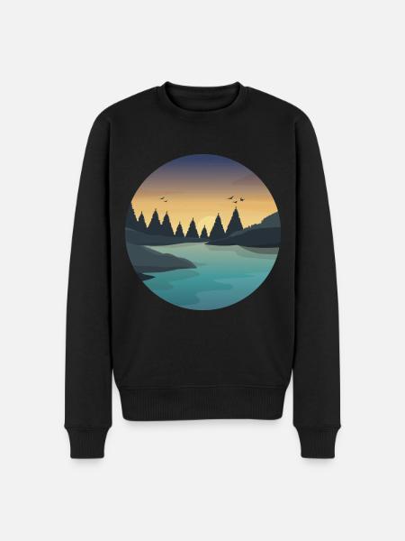 hiking nature mountain gift - Men's Premium Organic Jumper - black