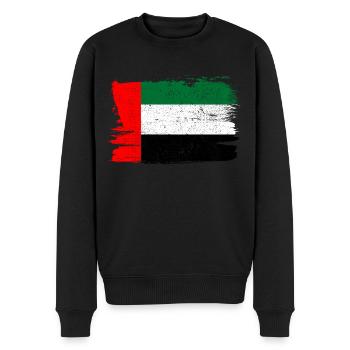 Émirats arabes unis Bandiera drapeau paix Vintage - Pull Premium bio Homme - noir - Devant - Nico (187cm)