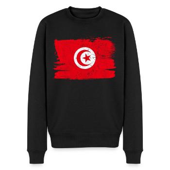 Tunisia Bandiera Flag Peace Vintage - Men's Premium Organic Jumper - black - Front - Nico (187cm)