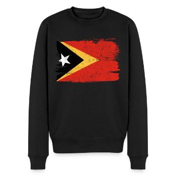 Osttimor Flagge Flagge Frieden Vintage - Männer Premium Bio Pullover - Schwarz - Vorne - Nico (187cm)