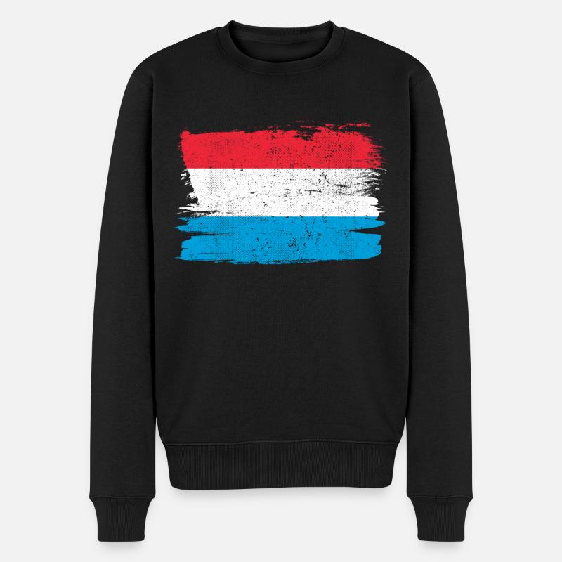 Drapeau du Luxembourg Drapeau de la Paix Vintage - Pull Premium bio Homme - noir